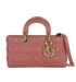 Medium Lady D-Joy, £3,800, Handbags, Pink, Leather, Front view